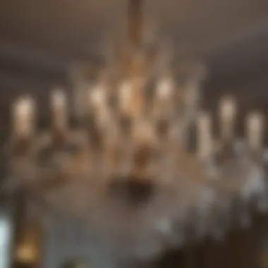 Opulent Crystal Chandelier Illuminating Room