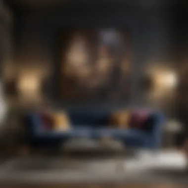 Opulent Velvet Sofa in Sophisticated Living Space