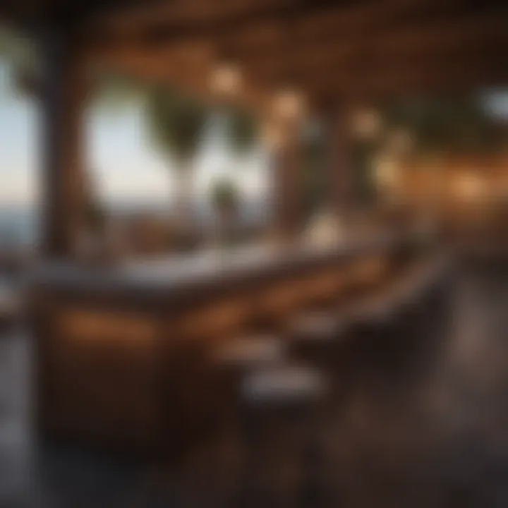 Chic decor elements enhancing the outdoor bar experience