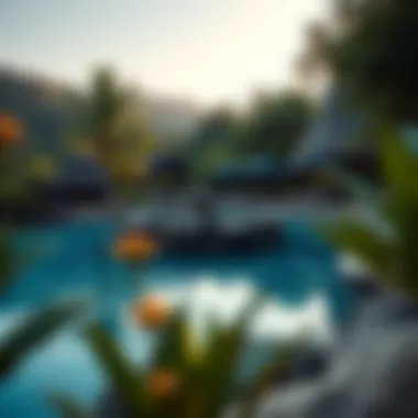 Lush natural pool seamlessly integrated with the environment