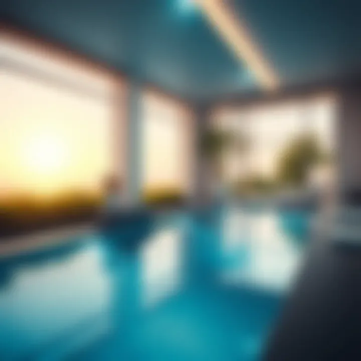 Modern indoor-outdoor hybrid pool with sleek design