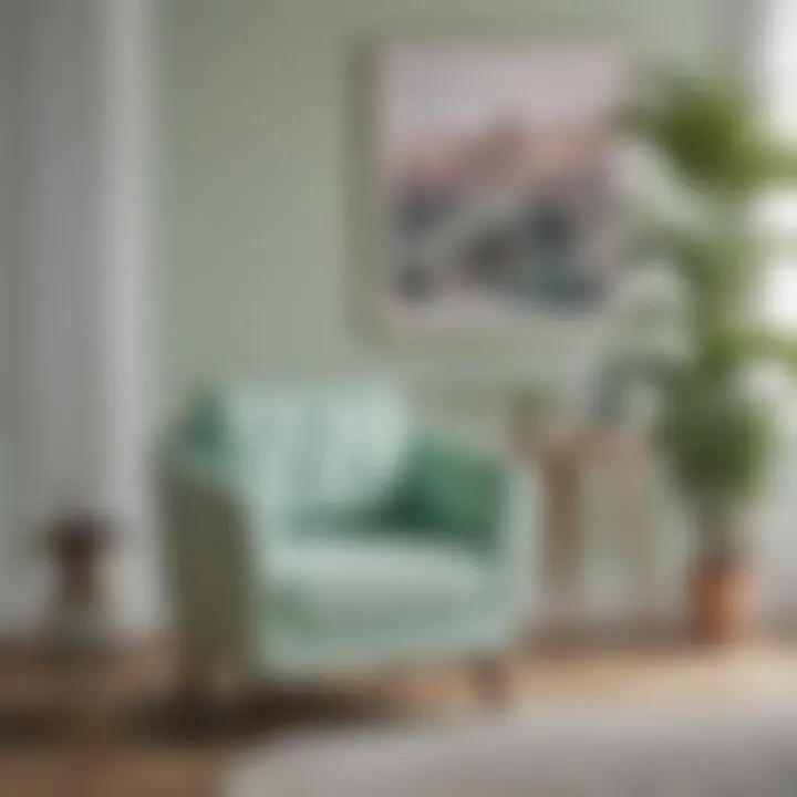 Pastel Living Room Decor - Mint Green Accent Chair