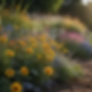 Sun-Kissed Elegance of Perennial Border Flowers