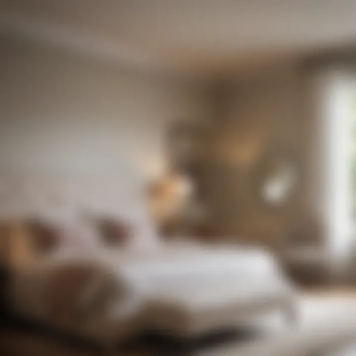 Natural light streaming into a beautifully painted bedroom