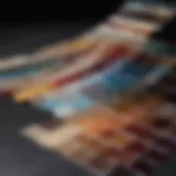 Elegant color swatches for interior design