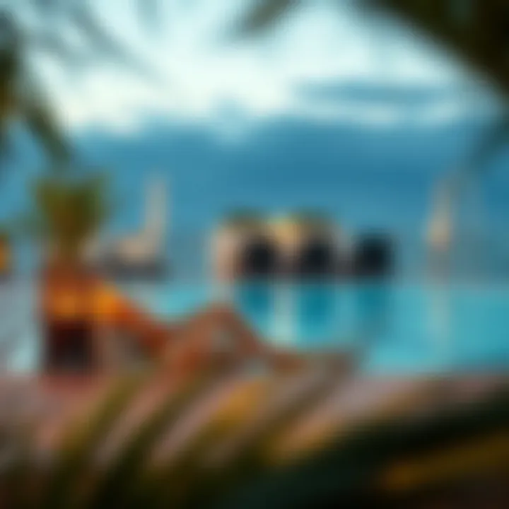 Relaxing poolside area at the Pink Lady Hotel