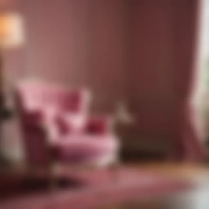 Elegant Pink Velvet Armchair in a Luxurious Setting