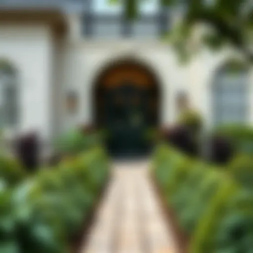 Elegant Front Garden Design An elegantly designed front garden showcasing diverse plant varieties in harmonious arrangement