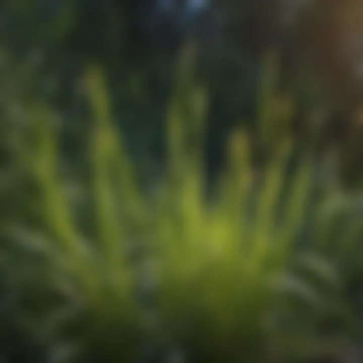 Close-up of citronella grass showcasing its vibrant foliage