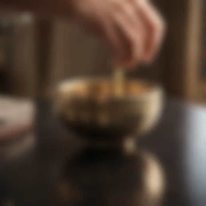 Polishing brass with a soft cloth
