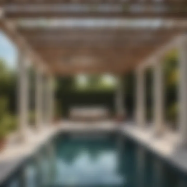 Modern Pool Pergola with Minimalist Style