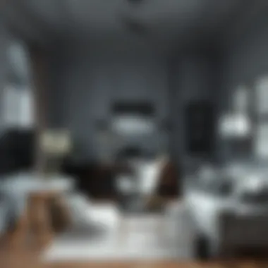 Luxe home office with sophisticated grey tones