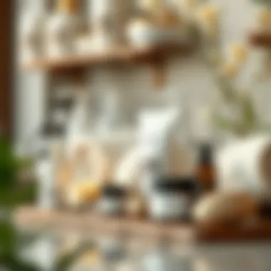 Beautifully arranged spa wellness products and natural elements