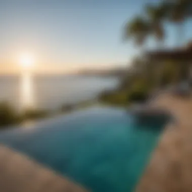 Aquatic Elegance: Infinity Pool Oasis Pristine Infinity Pool Overlooking Turquoise Waters