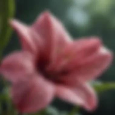 Nature's Graceful Touch Gentle raindrops on full shade flower petals