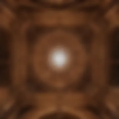 Intricate details of the ornate ceiling in Redstone Castle