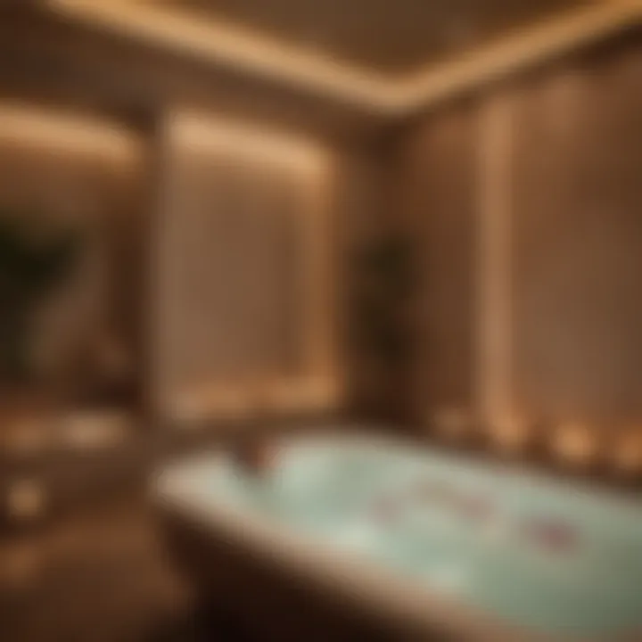 Relaxing Spa Massage Room with Subdued Lighting and Aromatic Scents