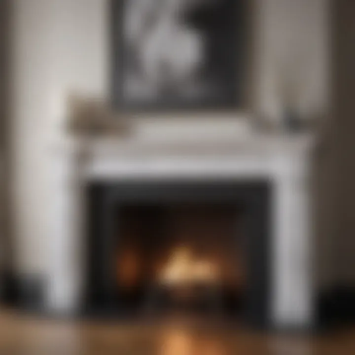 Sleek Marble Fireplace Surround