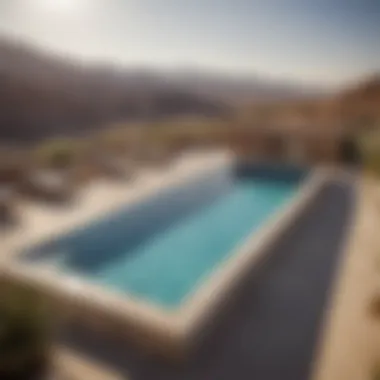 Elegant Rooftop Pool Overlooking Desert Oasis