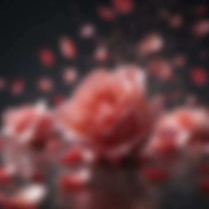 Ethereal Rose Petals in a Whirlwind of Elegance