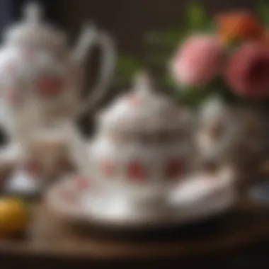 Antique Floral China Tea Set