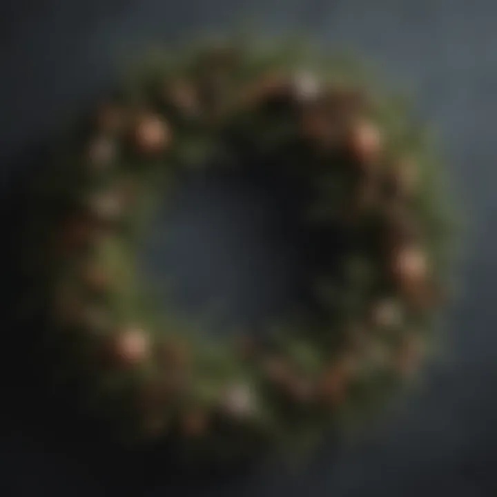 Rustic Christmas wreath with natural elements