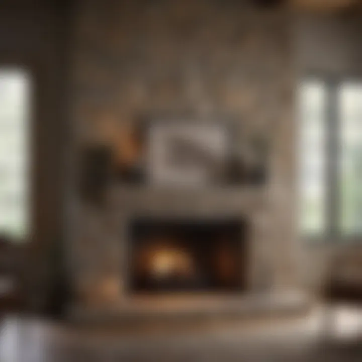 Rustic Stone Fireplace Surround