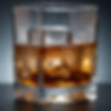 Sculpted Ice Cube in Whiskey Glass