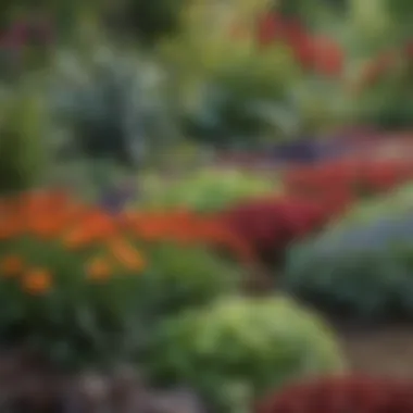 A vibrant garden bed showcasing various seeds that thrive in April