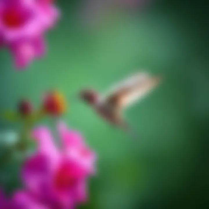 Hummingbird Feeding A hummingbird feeding from a nectar-rich bloom