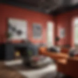 Vibrant Living Room with Accent Walls