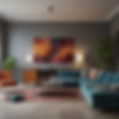 Textures and materials in stylish living space