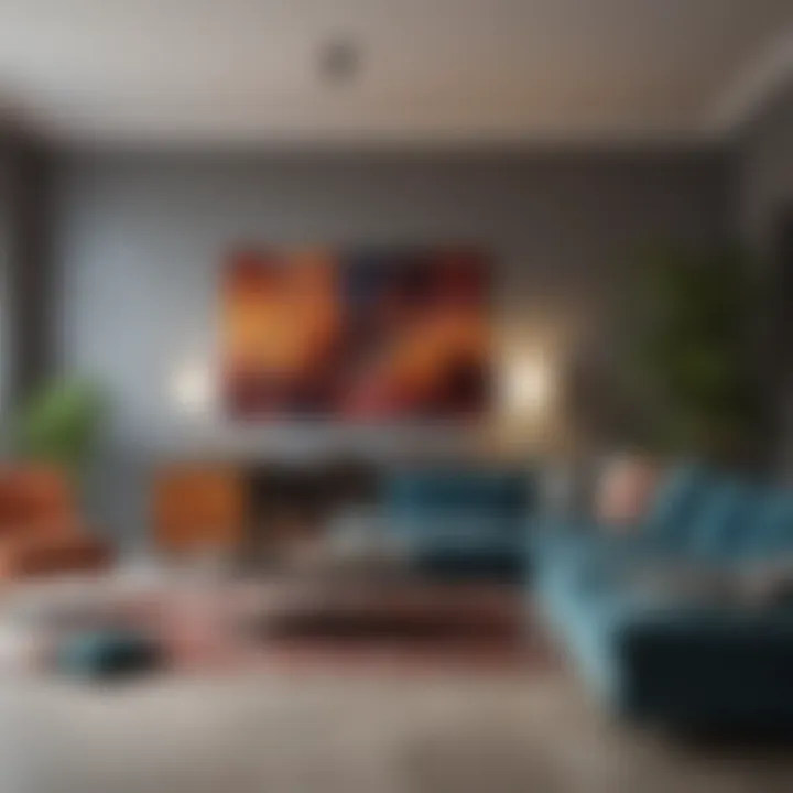 Textures and materials in stylish living space