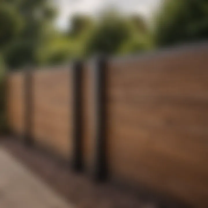 Modern composite fencing providing low maintenance and durability.