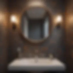 Elegant wallpaper design enhancing a small bathroom