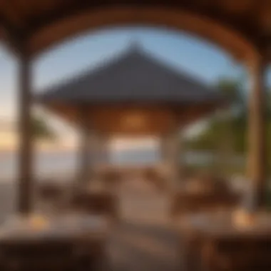 Serenity Beach Resort's Private Beachfront Dining Pavilion