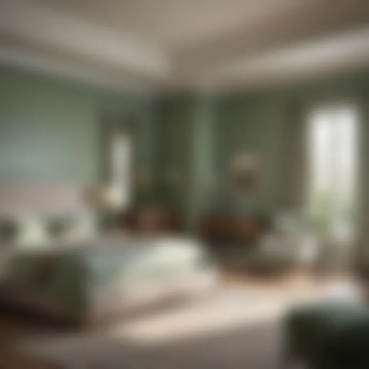 Serenity Green Bedroom Retreat with Soft Textures