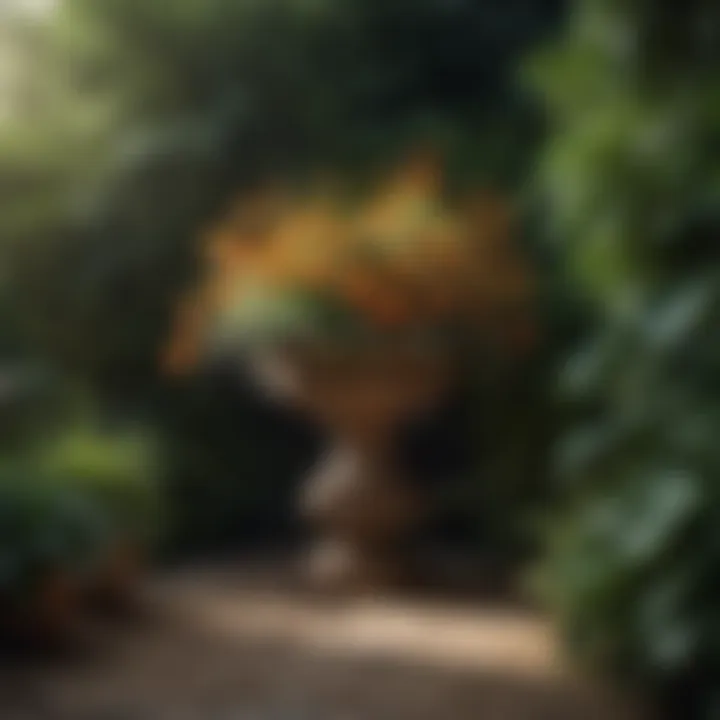 Botanical Elegance in a Shaded Garden Corner