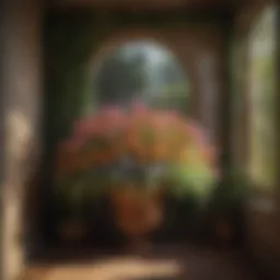 Exquisite Blossoms in a Shaded Alcove