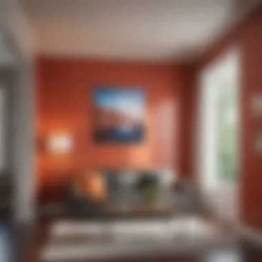 Dynamic Accent Walls Using Sherwin Williams Colors Vibrant accent wall with Sherwin Williams shades