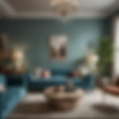 Trendy Interiors with Sherwin Williams Color Inspirations Trendy living room showcasing contemporary furnishings