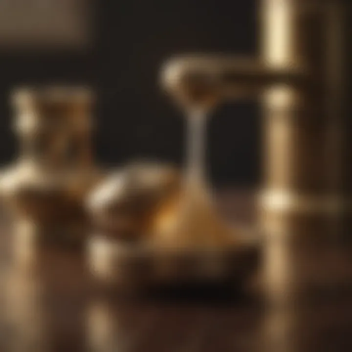 Shining brass with household items