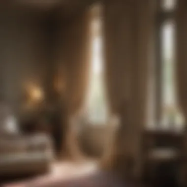 Luxurious Silk Drapery Adds Elegance Elegant Silk Drapery in Guest Room