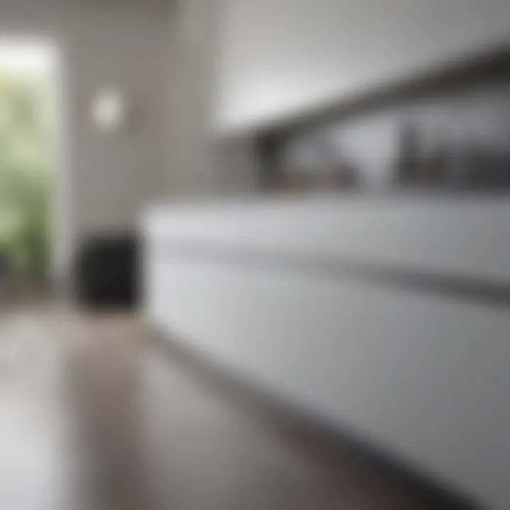 Sleek Black Matte Hardware with White Cabinets