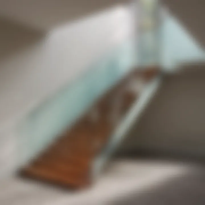 Sleek Glass Panel Stair Railing