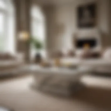 Sleek Marble Coffee Table in Refined Drawing Room