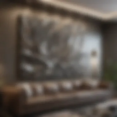 Modern Metallic Wall Art Sleek Metallic Wall Sculpture Enhancing Luxury Ambience