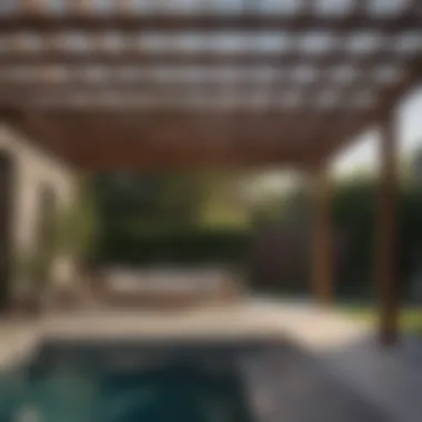 Sleek and minimalist modern pergola shade design