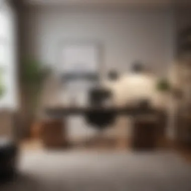 Sleek minimalist office decor