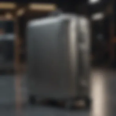 Sleek Titanium Suitcase with Integrated Tech Features